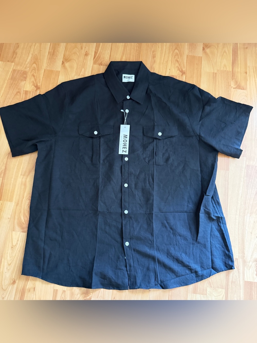 Men's Black Button-Up Shirt